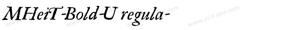 MHeiT-Bold-U regula字体转换
